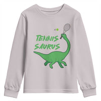 Funny Tennis Dinosaur Tennis Lover Youth Sweatshirt Gift For Tennis Fans - Wonder Print Shop