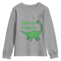 Funny Tennis Dinosaur Tennis Lover Youth Sweatshirt Gift For Tennis Fans - Wonder Print Shop