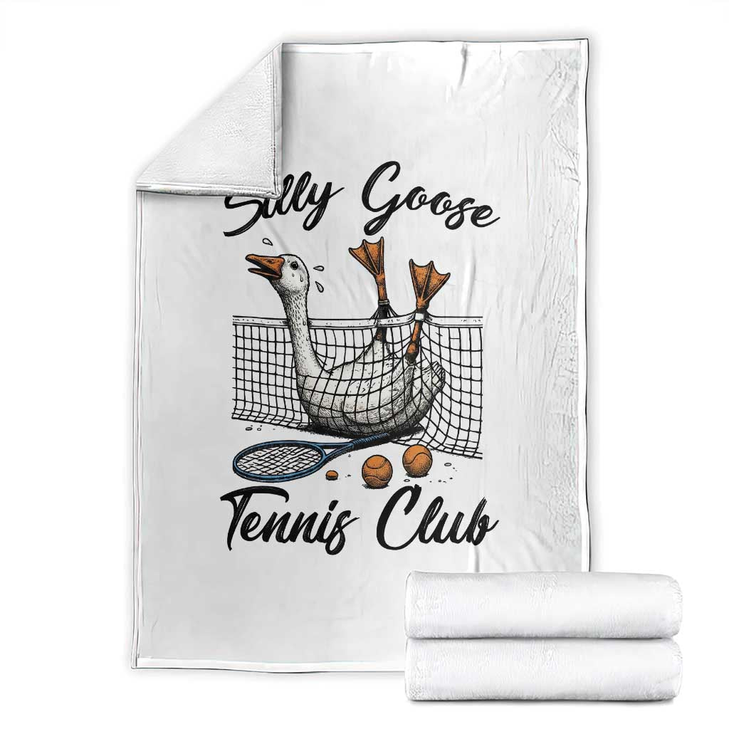 Funny Silly Goose Tennis Club Throw Blanket Tennis Lover Gift - Wonder Print Shop