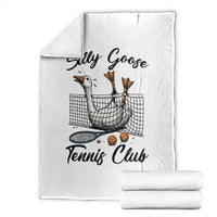 Funny Silly Goose Tennis Club Throw Blanket Tennis Lover Gift - Wonder Print Shop