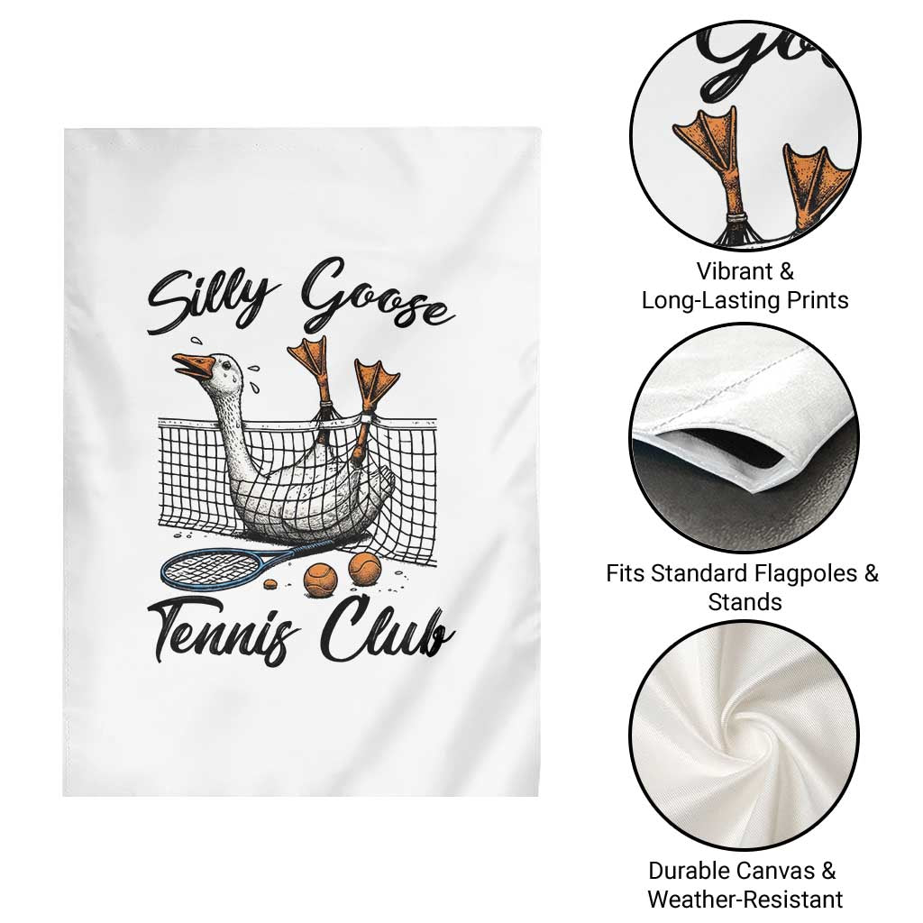 Funny Silly Goose Tennis Club Garden Flag Tennis Lover Gift - Wonder Print Shop