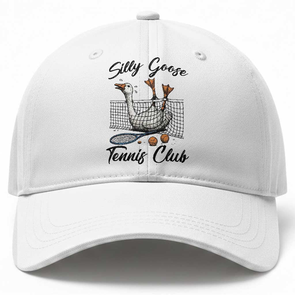 Funny Silly Goose Tennis Club Baseball Cap Tennis Lover Gift