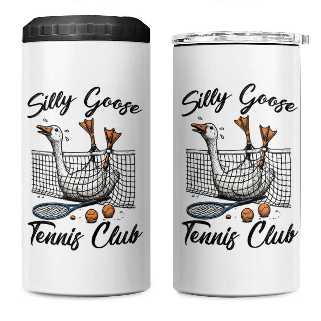 Funny Silly Goose Tennis Club 4 in 1 Can Cooler Tumbler Tennis Lover Gift - Wonder Print Shop