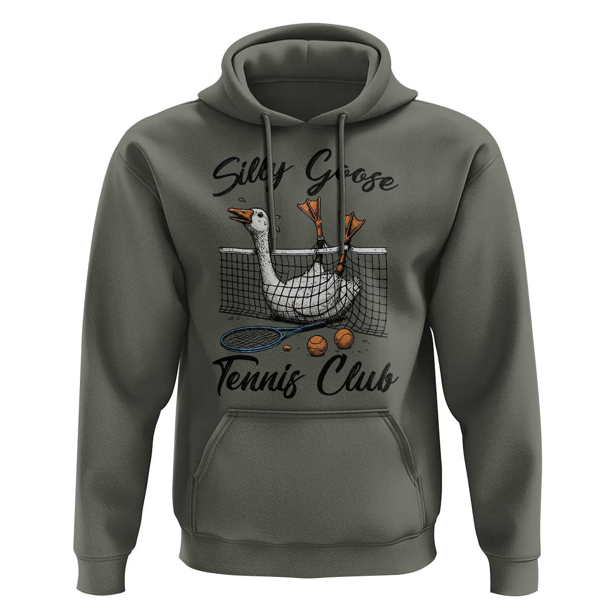 Funny Silly Goose Tennis Club Hoodie Tennis Lover Gift - Wonder Print Shop