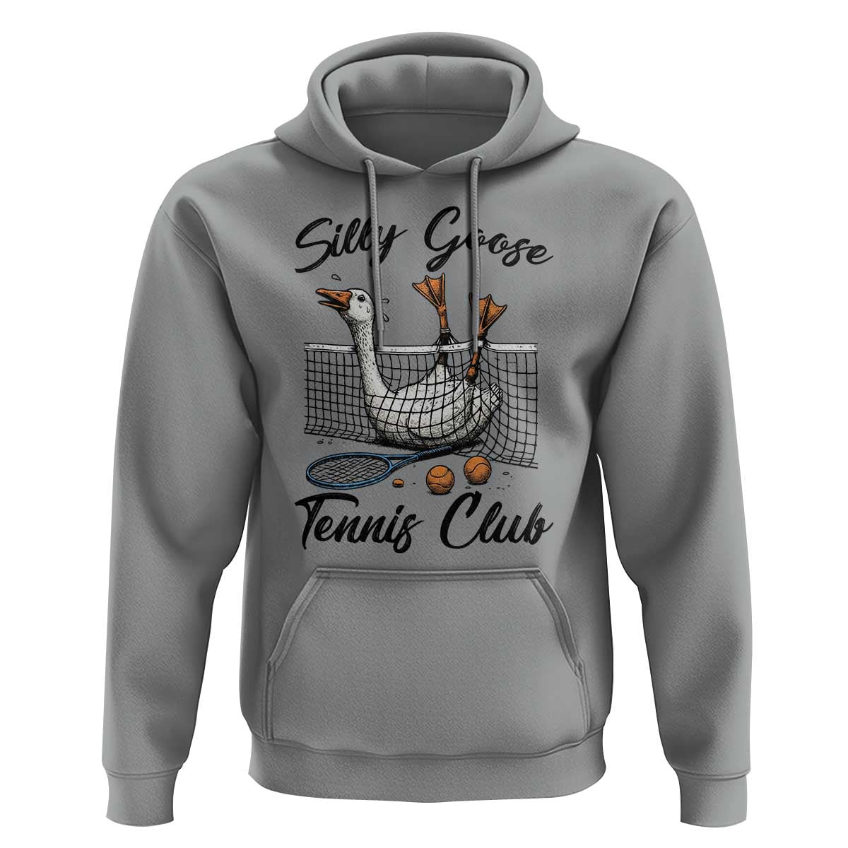 Funny Silly Goose Tennis Club Hoodie Tennis Lover Gift - Wonder Print Shop
