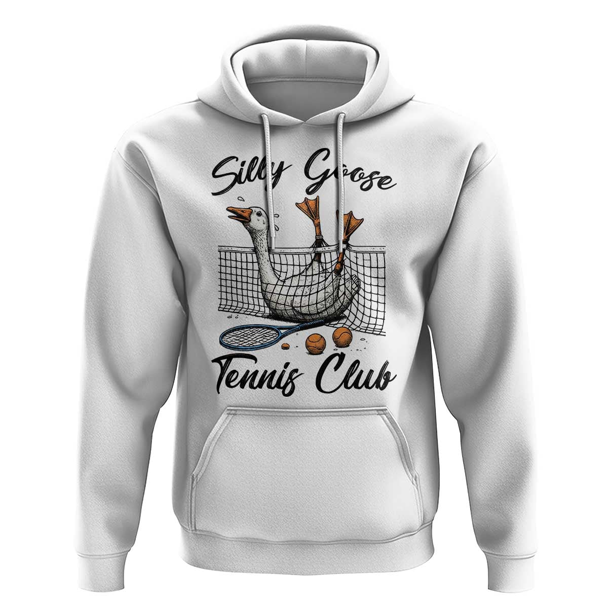 Funny Silly Goose Tennis Club Hoodie Tennis Lover Gift - Wonder Print Shop