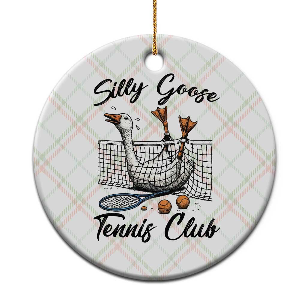 Funny Silly Goose Tennis Club Ceramic Ornament Tennis Lover Gift - Wonder Print Shop