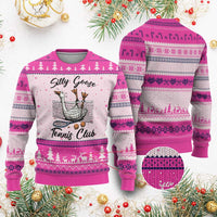 Funny Silly Goose Tennis Club Ugly Christmas Sweater Tennis Lover Gift - Wonder Print Shop