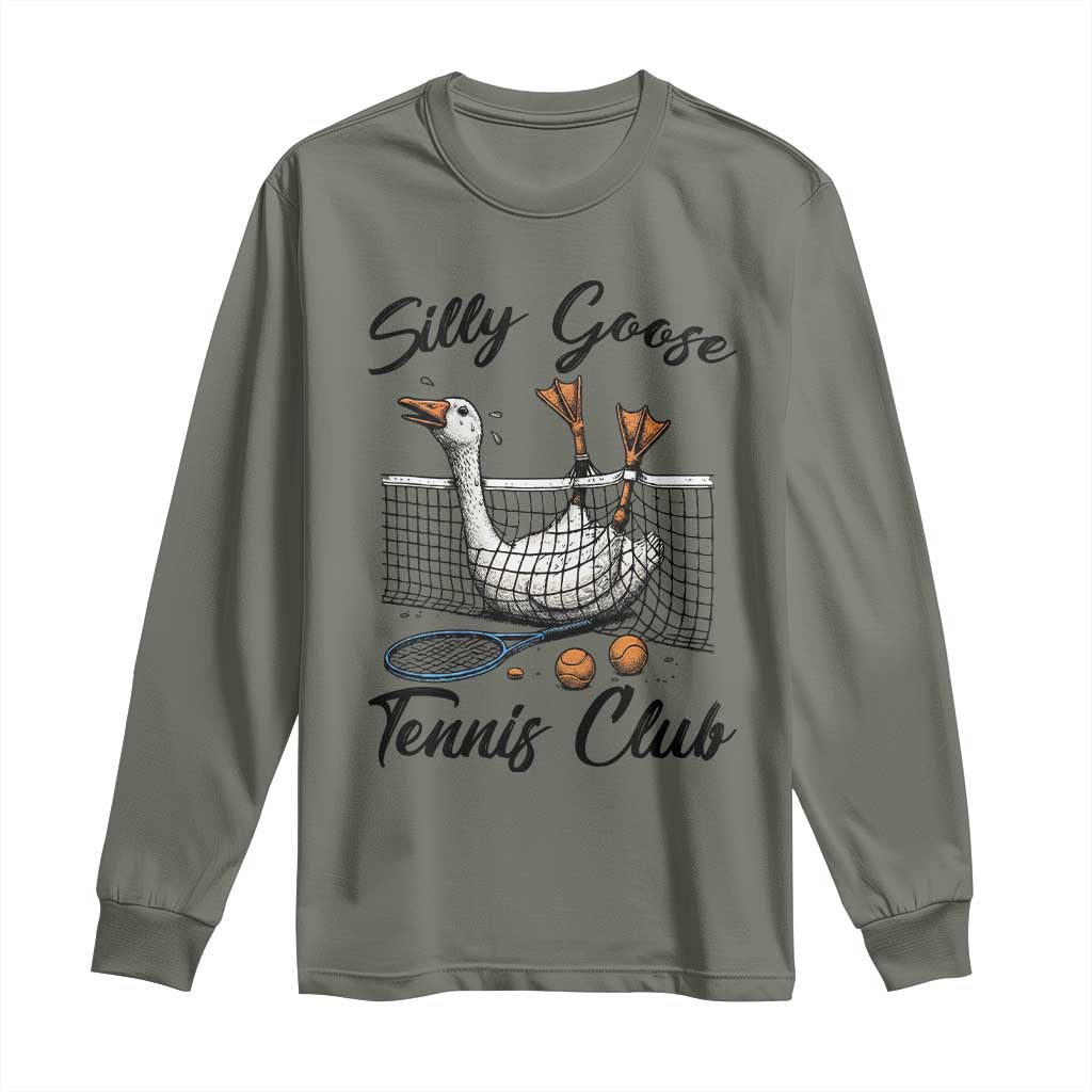 Funny Silly Goose Tennis Club Long Sleeve Shirt Tennis Lover Gift - Wonder Print Shop