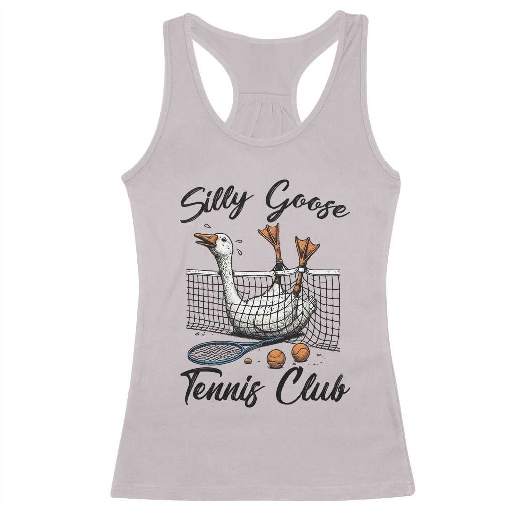 Funny Silly Goose Tennis Club Racerback Tank Top Tennis Lover Gift - Wonder Print Shop