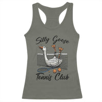 Funny Silly Goose Tennis Club Racerback Tank Top Tennis Lover Gift - Wonder Print Shop