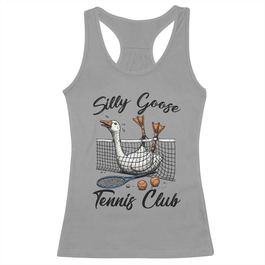 Funny Silly Goose Tennis Club Racerback Tank Top Tennis Lover Gift - Wonder Print Shop