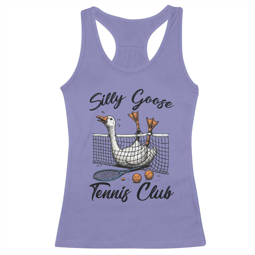 Funny Silly Goose Tennis Club Racerback Tank Top Tennis Lover Gift - Wonder Print Shop