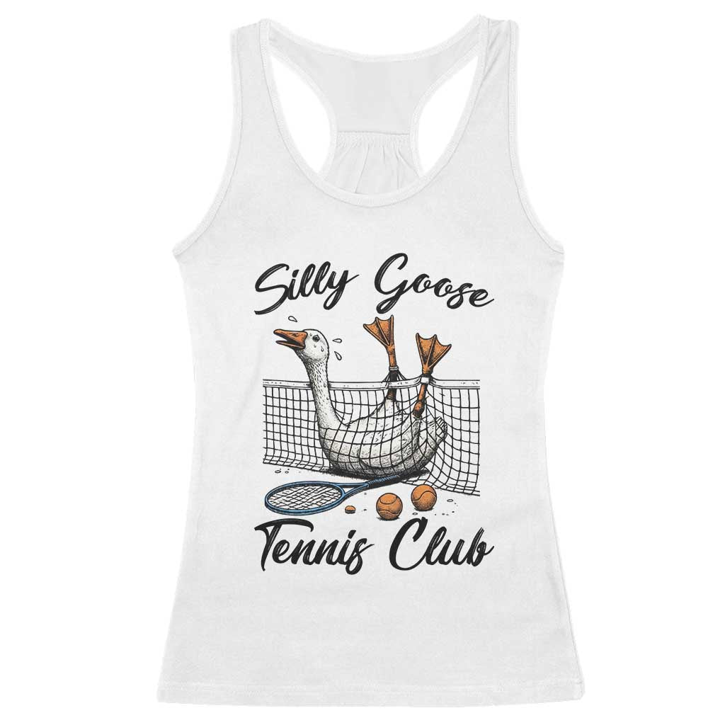 Funny Silly Goose Tennis Club Racerback Tank Top Tennis Lover Gift - Wonder Print Shop