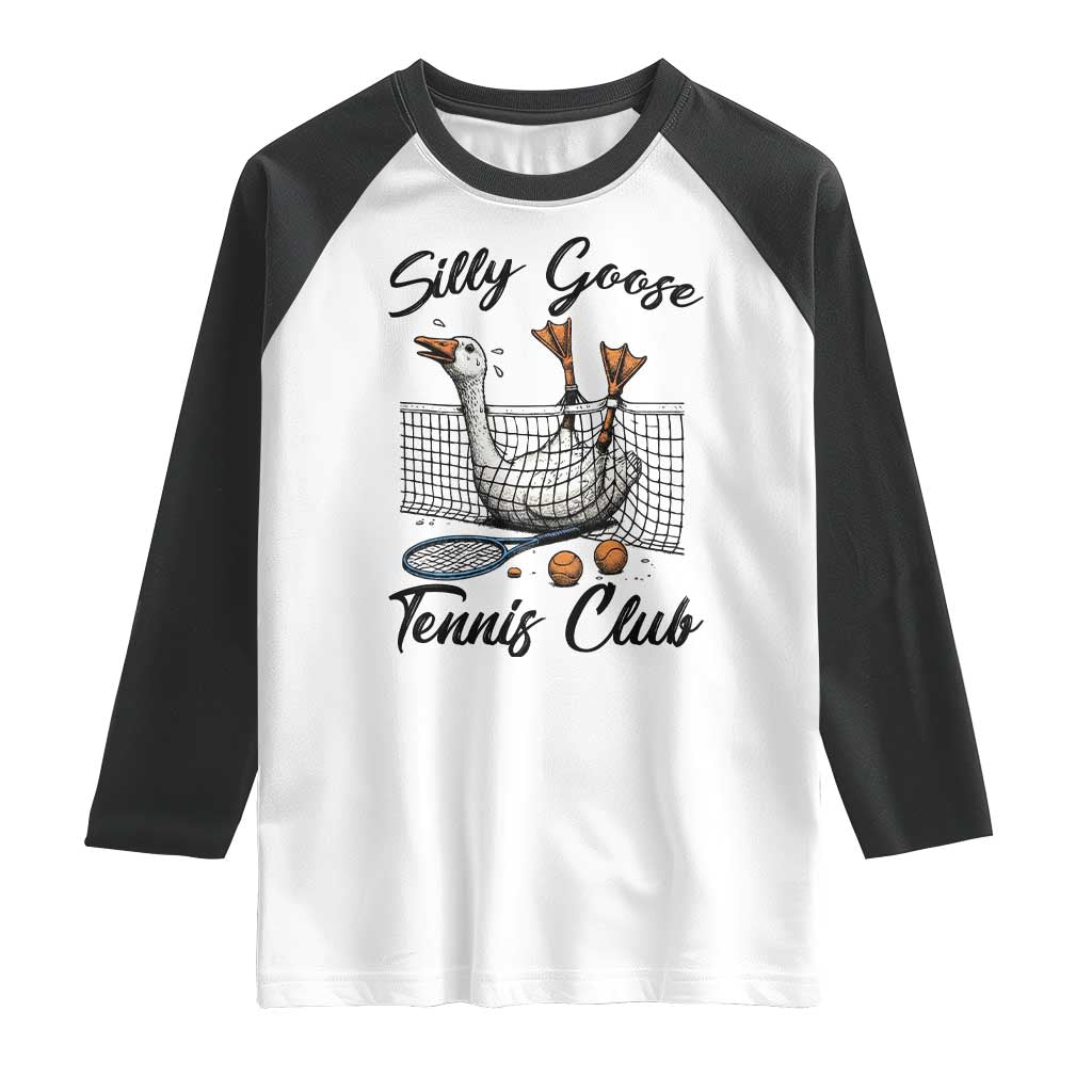 Funny Silly Goose Tennis Club Raglan Shirt Tennis Lover Gift - Wonder Print Shop