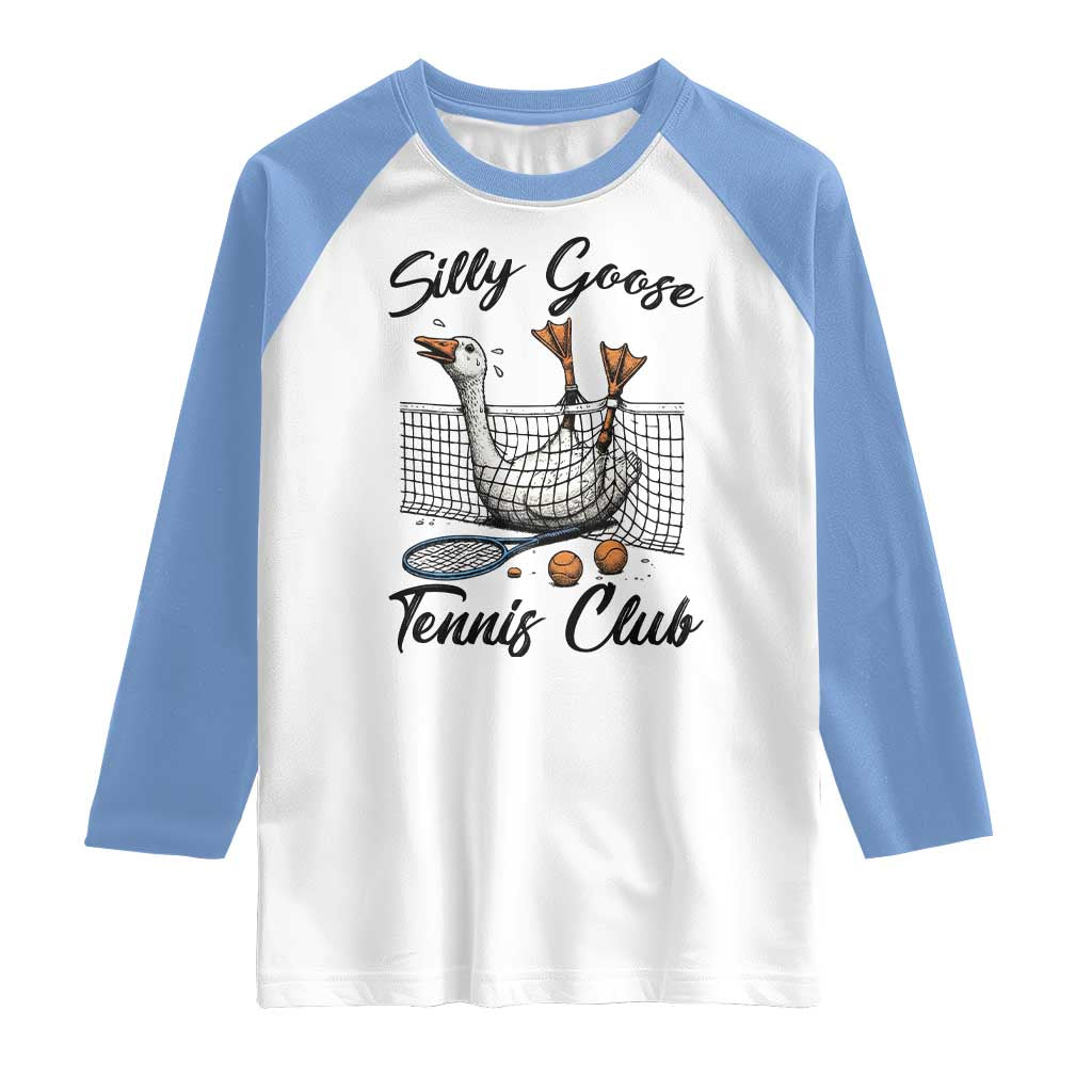 Funny Silly Goose Tennis Club Raglan Shirt Tennis Lover Gift - Wonder Print Shop