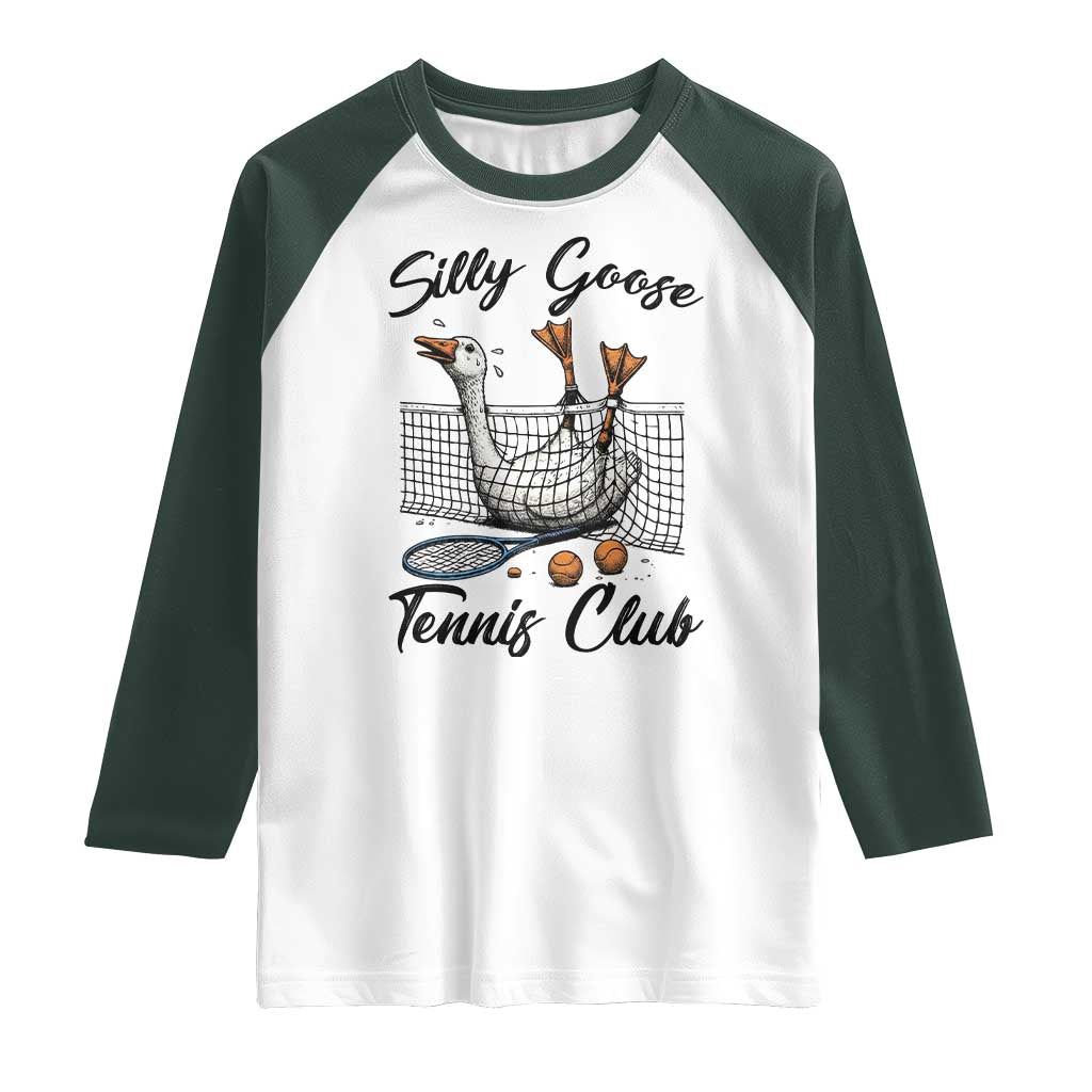 Funny Silly Goose Tennis Club Raglan Shirt Tennis Lover Gift - Wonder Print Shop