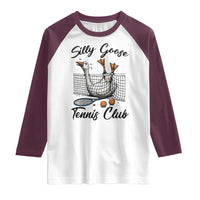 Funny Silly Goose Tennis Club Raglan Shirt Tennis Lover Gift - Wonder Print Shop