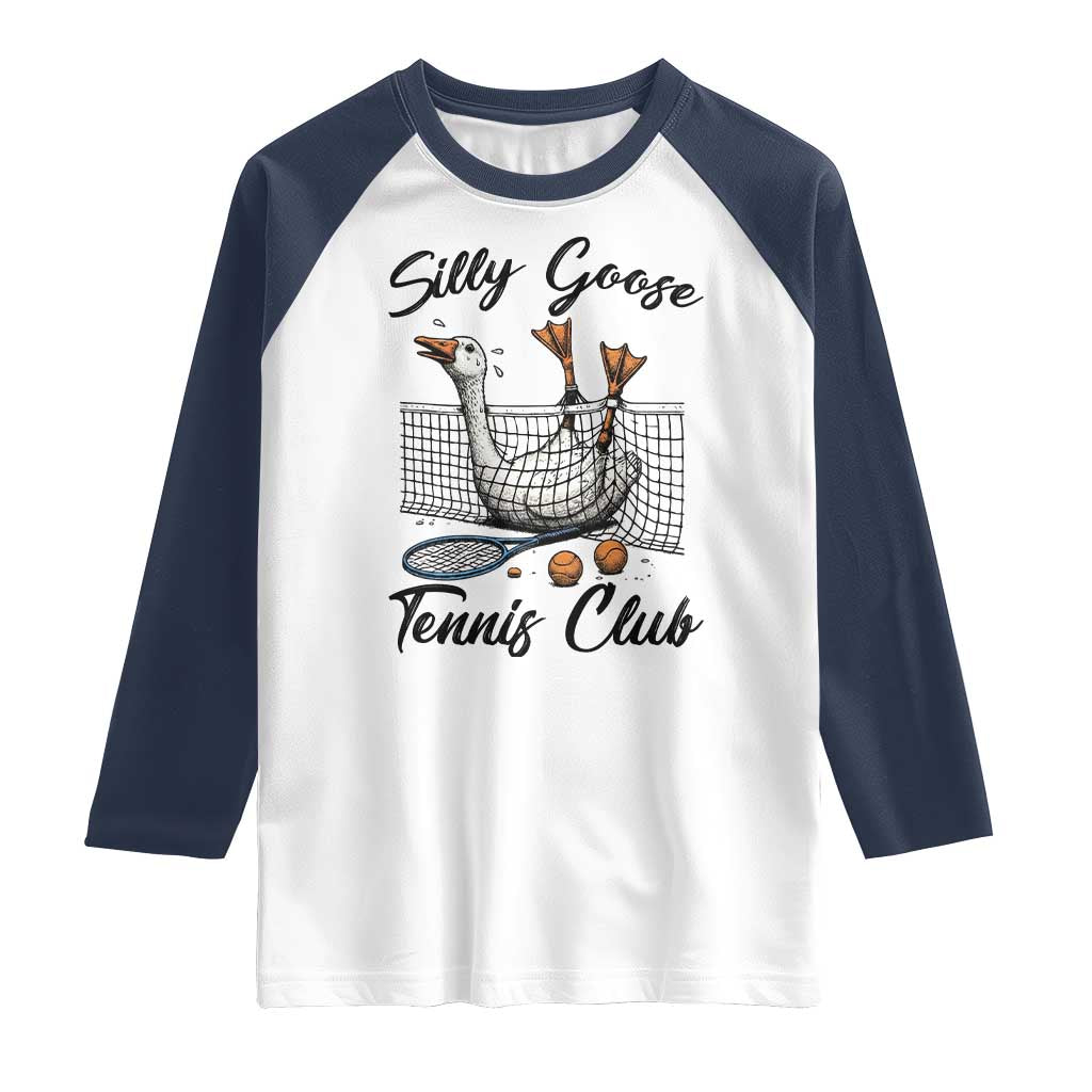 Funny Silly Goose Tennis Club Raglan Shirt Tennis Lover Gift - Wonder Print Shop