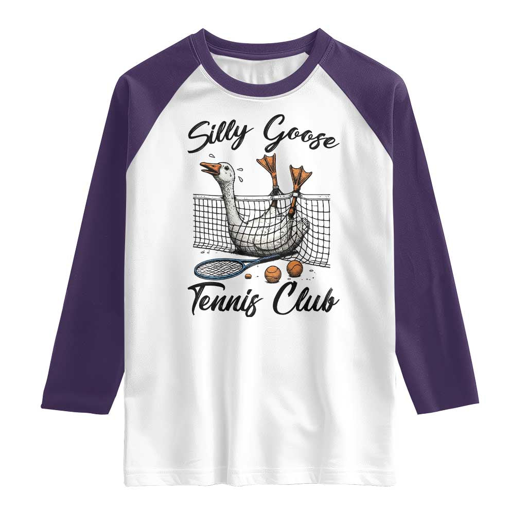 Funny Silly Goose Tennis Club Raglan Shirt Tennis Lover Gift - Wonder Print Shop