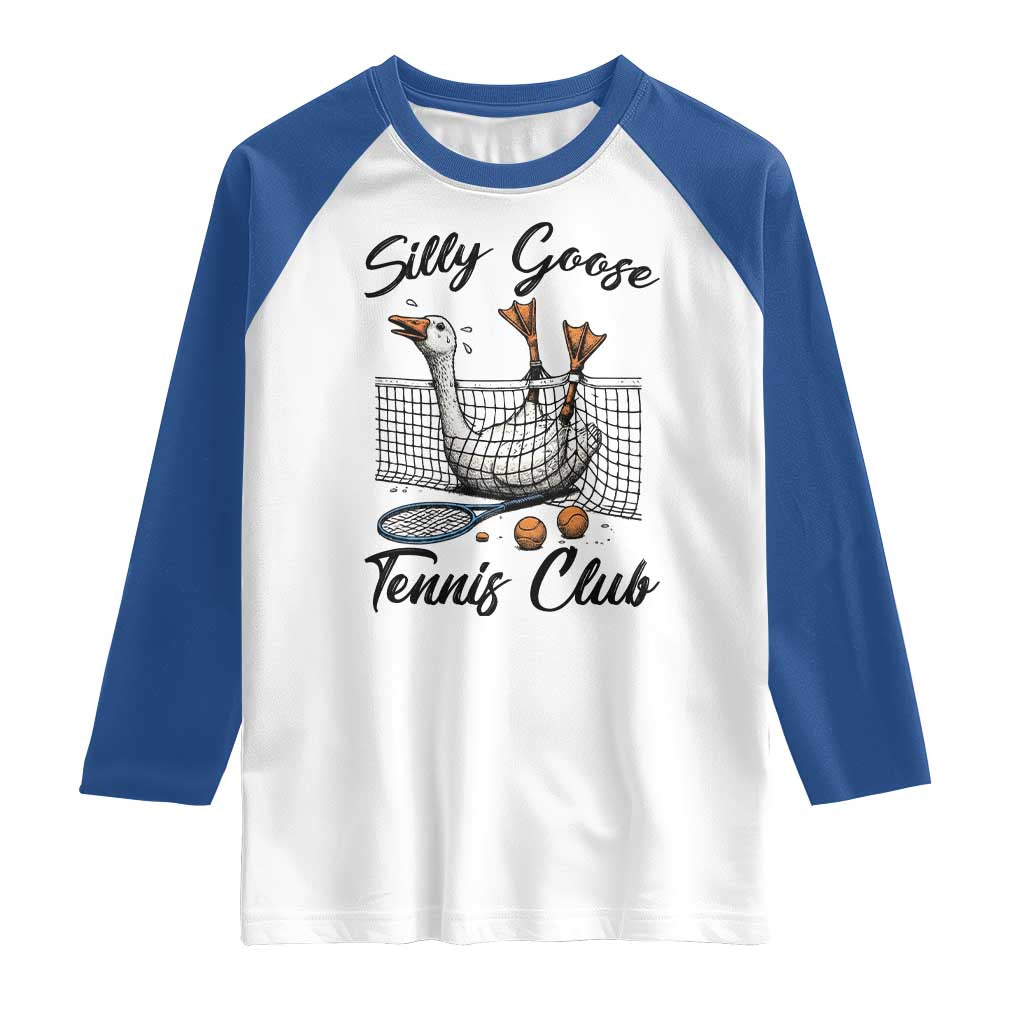 Funny Silly Goose Tennis Club Raglan Shirt Tennis Lover Gift - Wonder Print Shop