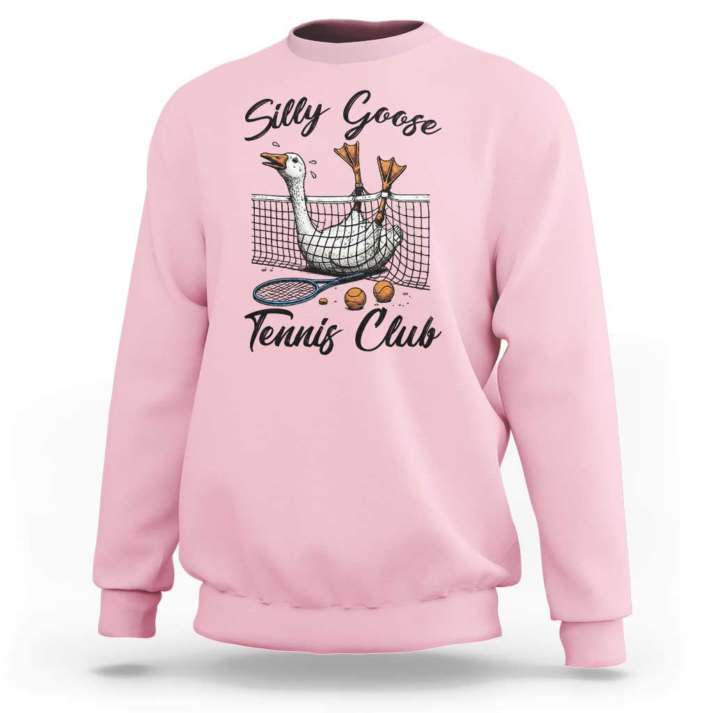 Funny Silly Goose Tennis Club Sweatshirt Tennis Lover Gift - Wonder Print Shop