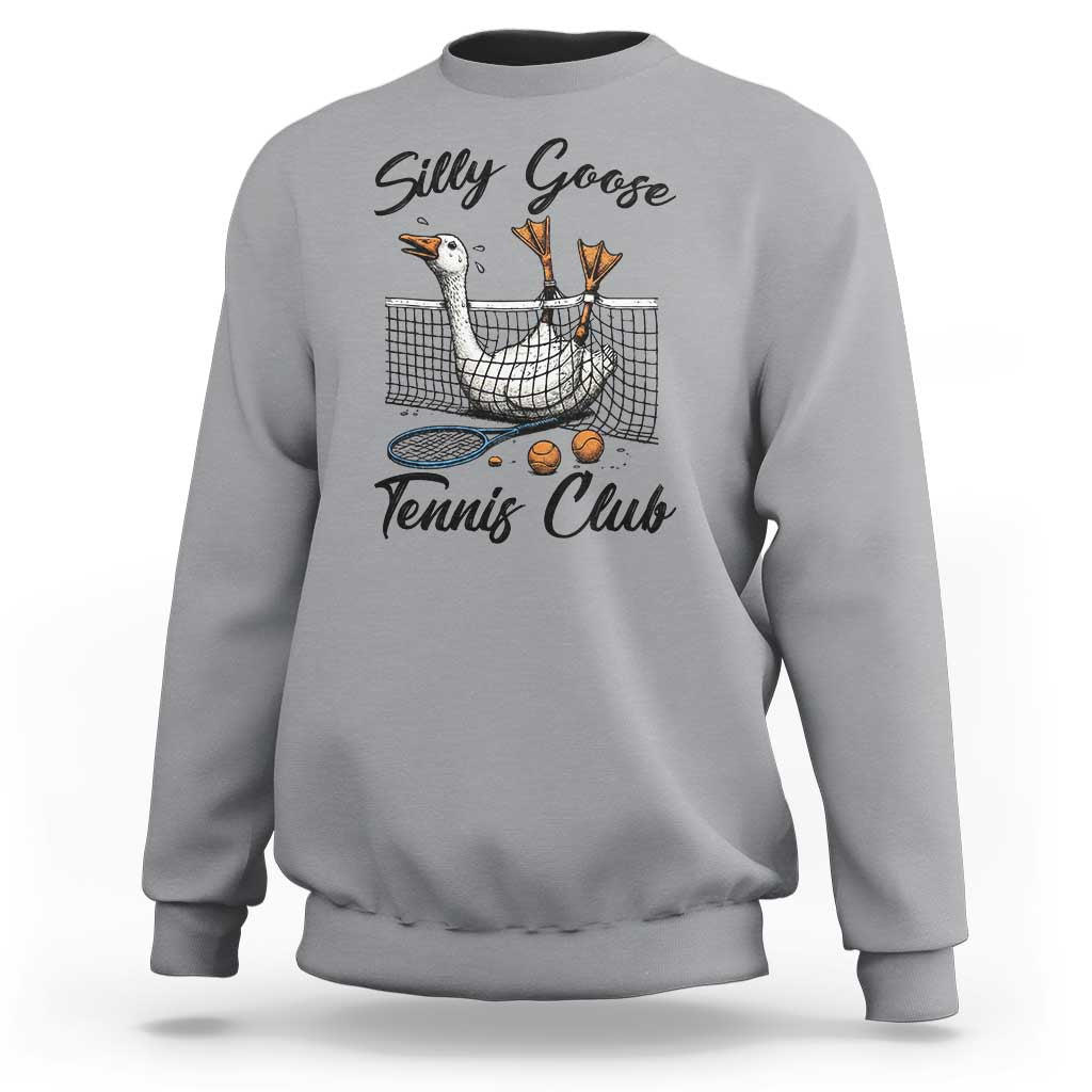 Funny Silly Goose Tennis Club Sweatshirt Tennis Lover Gift - Wonder Print Shop