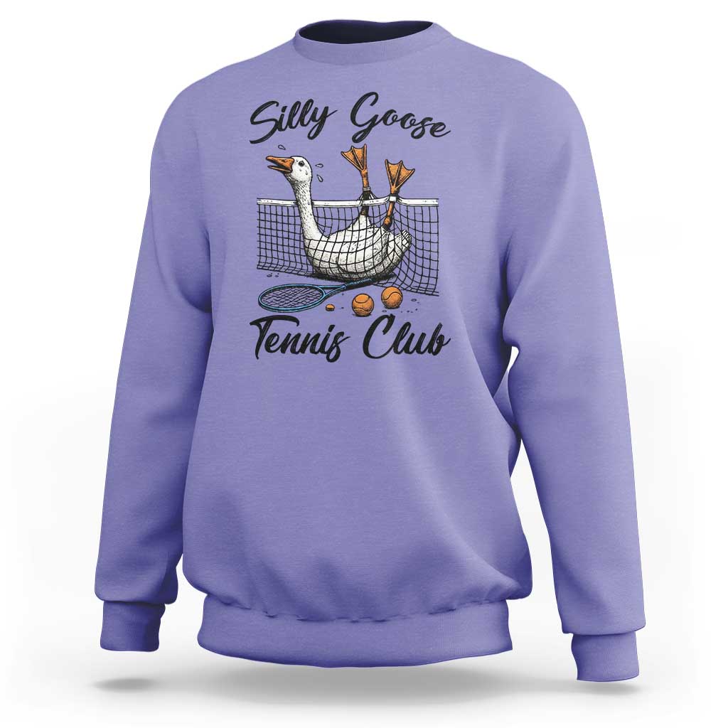 Funny Silly Goose Tennis Club Sweatshirt Tennis Lover Gift - Wonder Print Shop