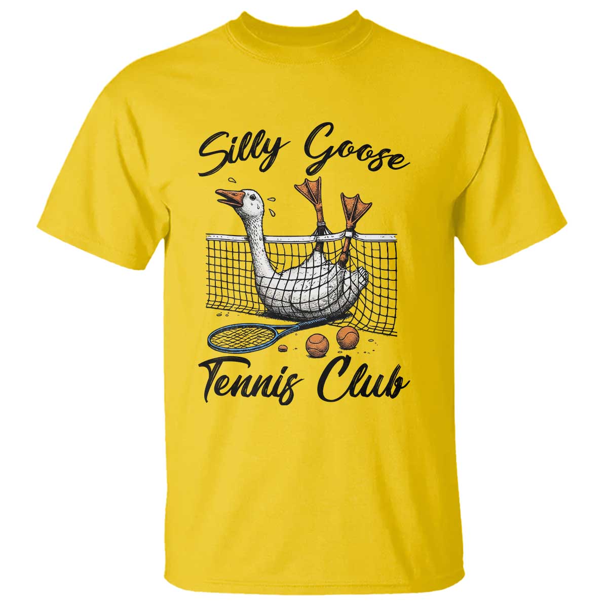 Funny Silly Goose Tennis Club T Shirt Tennis Lover Gift - Wonder Print Shop