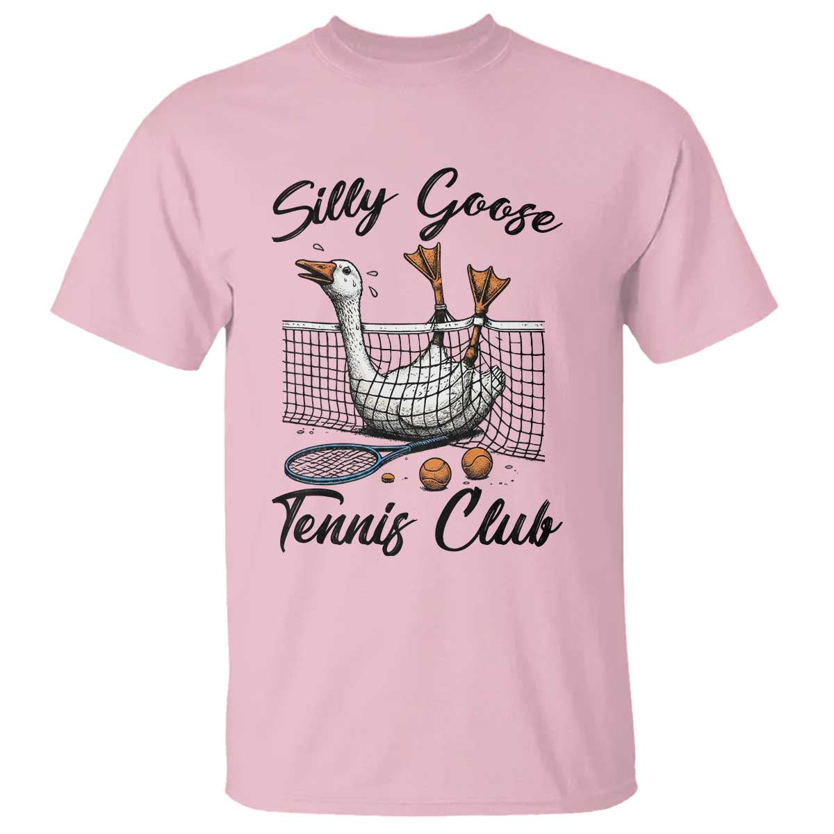 Funny Silly Goose Tennis Club T Shirt Tennis Lover Gift - Wonder Print Shop