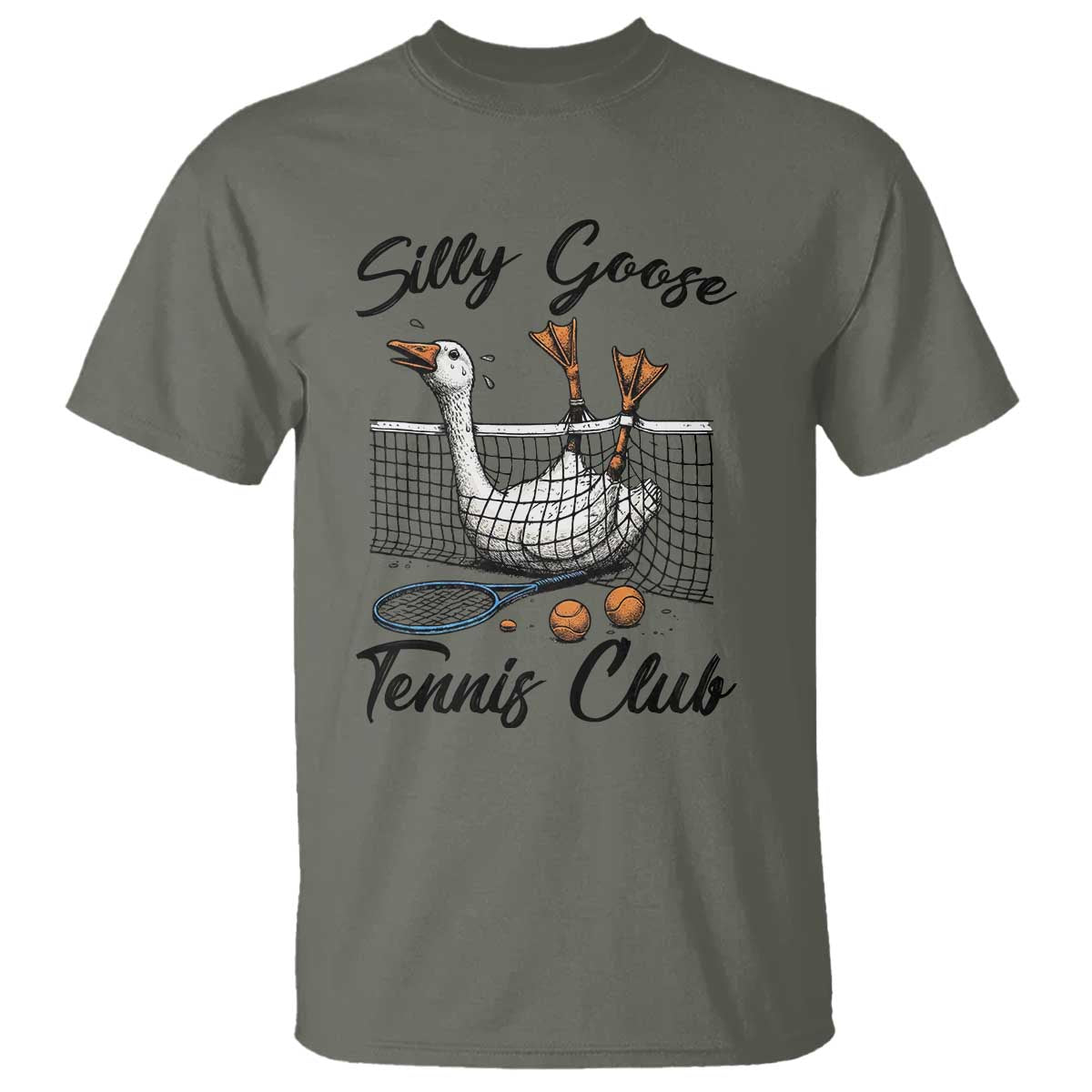 Funny Silly Goose Tennis Club T Shirt Tennis Lover Gift - Wonder Print Shop