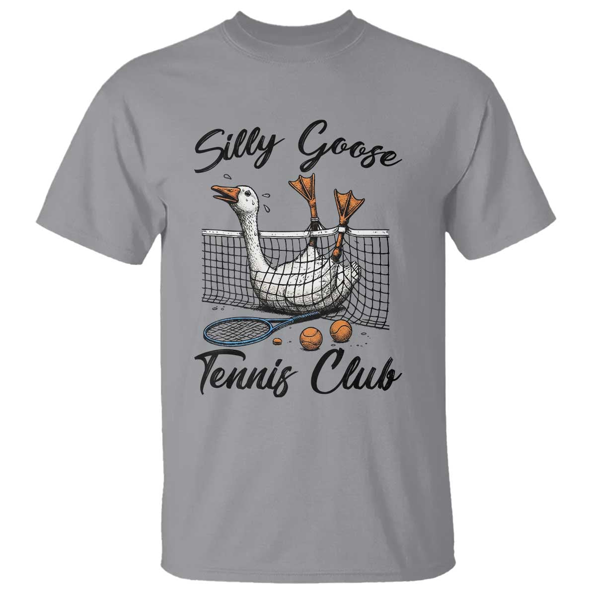Funny Silly Goose Tennis Club T Shirt Tennis Lover Gift - Wonder Print Shop