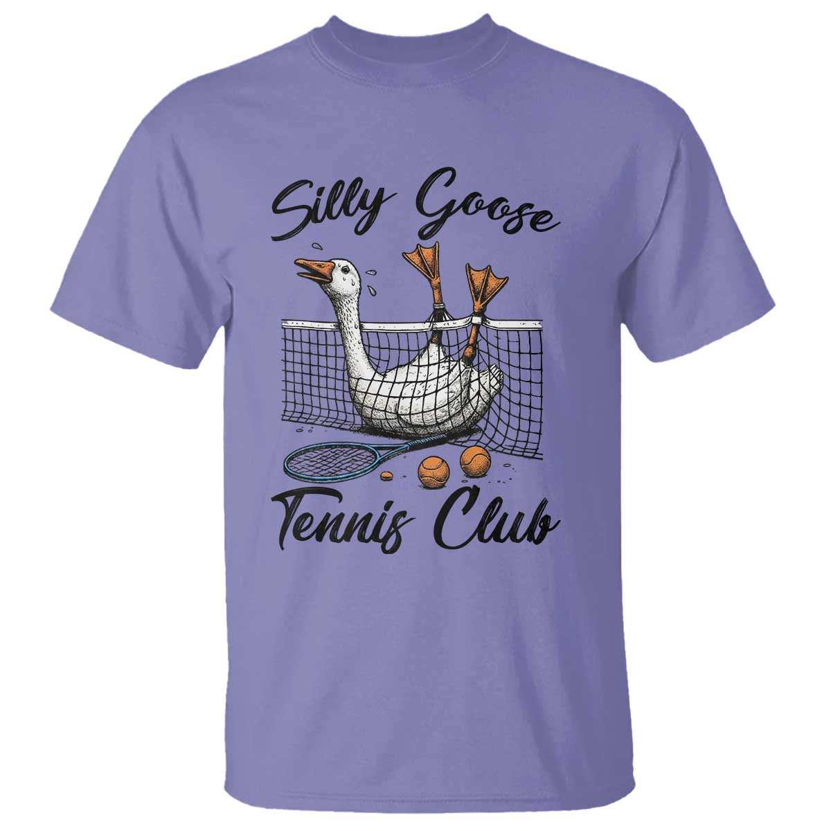 Funny Silly Goose Tennis Club T Shirt Tennis Lover Gift - Wonder Print Shop