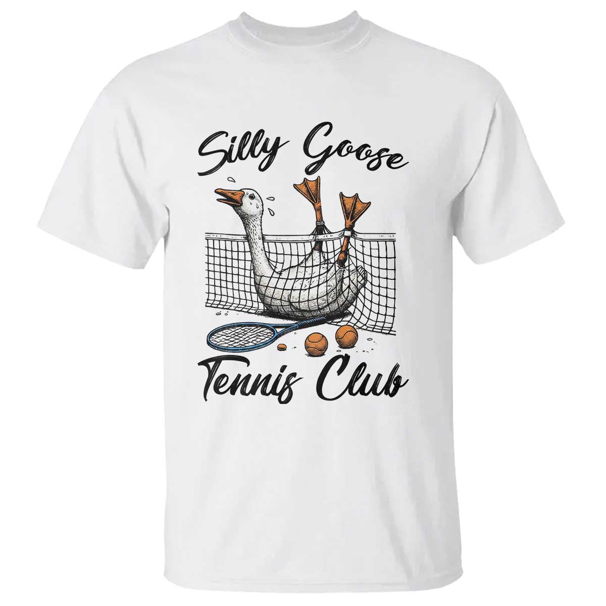 Funny Silly Goose Tennis Club T Shirt Tennis Lover Gift - Wonder Print Shop