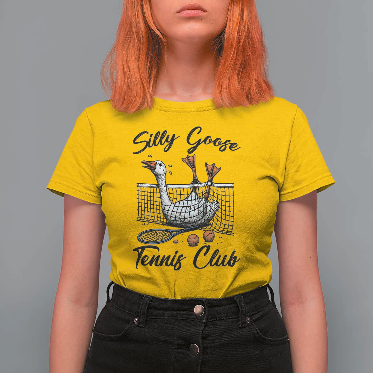 Funny Silly Goose Tennis Club T Shirt For Women Tennis Lover Gift - Wonder Print Shop