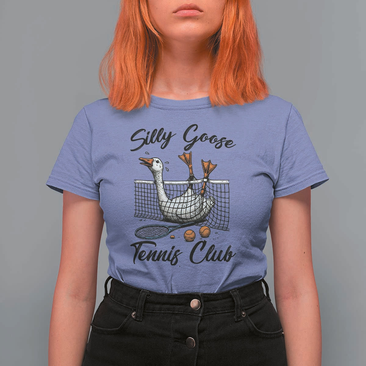 Funny Silly Goose Tennis Club T Shirt For Women Tennis Lover Gift - Wonder Print Shop