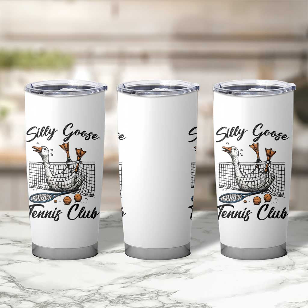 Funny Silly Goose Tennis Club Tumbler Cup Tennis Lover Gift - Wonder Print Shop
