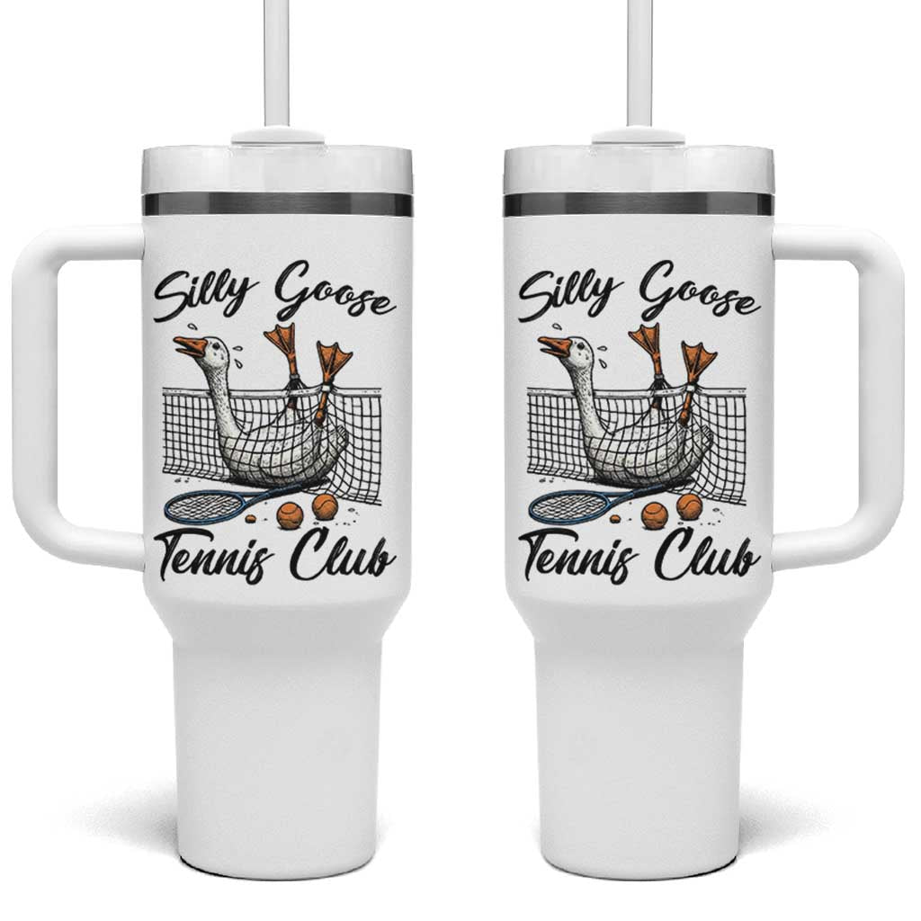 Funny Silly Goose Tennis Club Tumbler With Handle Tennis Lover Gift - Wonder Print Shop