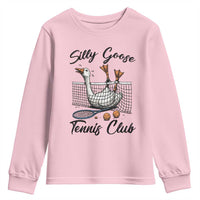Funny Silly Goose Tennis Club Youth Sweatshirt Tennis Lover Gift - Wonder Print Shop