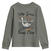 Funny Silly Goose Tennis Club Youth Sweatshirt Tennis Lover Gift - Wonder Print Shop