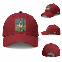 Silly Goose Playing Tennis Baseball Cap Funny Bird Getting Hit By Ball