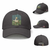 Silly Goose Playing Tennis Baseball Cap Funny Bird Getting Hit By Ball