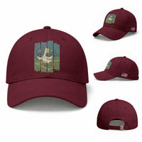 Silly Goose Playing Tennis Baseball Cap Funny Bird Getting Hit By Ball
