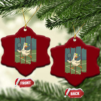 Silly Goose Playing Tennis Ceramic Ornament Funny Bird Getting Hit By Ball - Wonder Print Shop