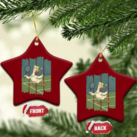 Silly Goose Playing Tennis Ceramic Ornament Funny Bird Getting Hit By Ball - Wonder Print Shop