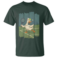 Silly Goose Playing Tennis T Shirt Funny Bird Getting Hit By Ball - Wonder Print Shop