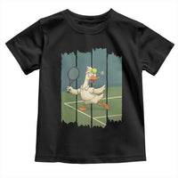 Silly Goose Playing Tennis Toddler T Shirt Funny Bird Getting Hit By Ball - Wonder Print Shop
