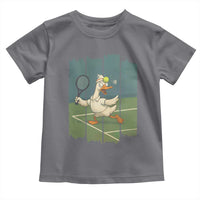 Silly Goose Playing Tennis Toddler T Shirt Funny Bird Getting Hit By Ball - Wonder Print Shop