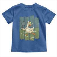 Silly Goose Playing Tennis Toddler T Shirt Funny Bird Getting Hit By Ball - Wonder Print Shop