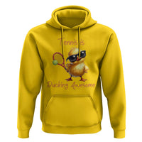 Funny Cute Duck Playing Tennis Hoodie Ducking Awesome - Wonder Print Shop
